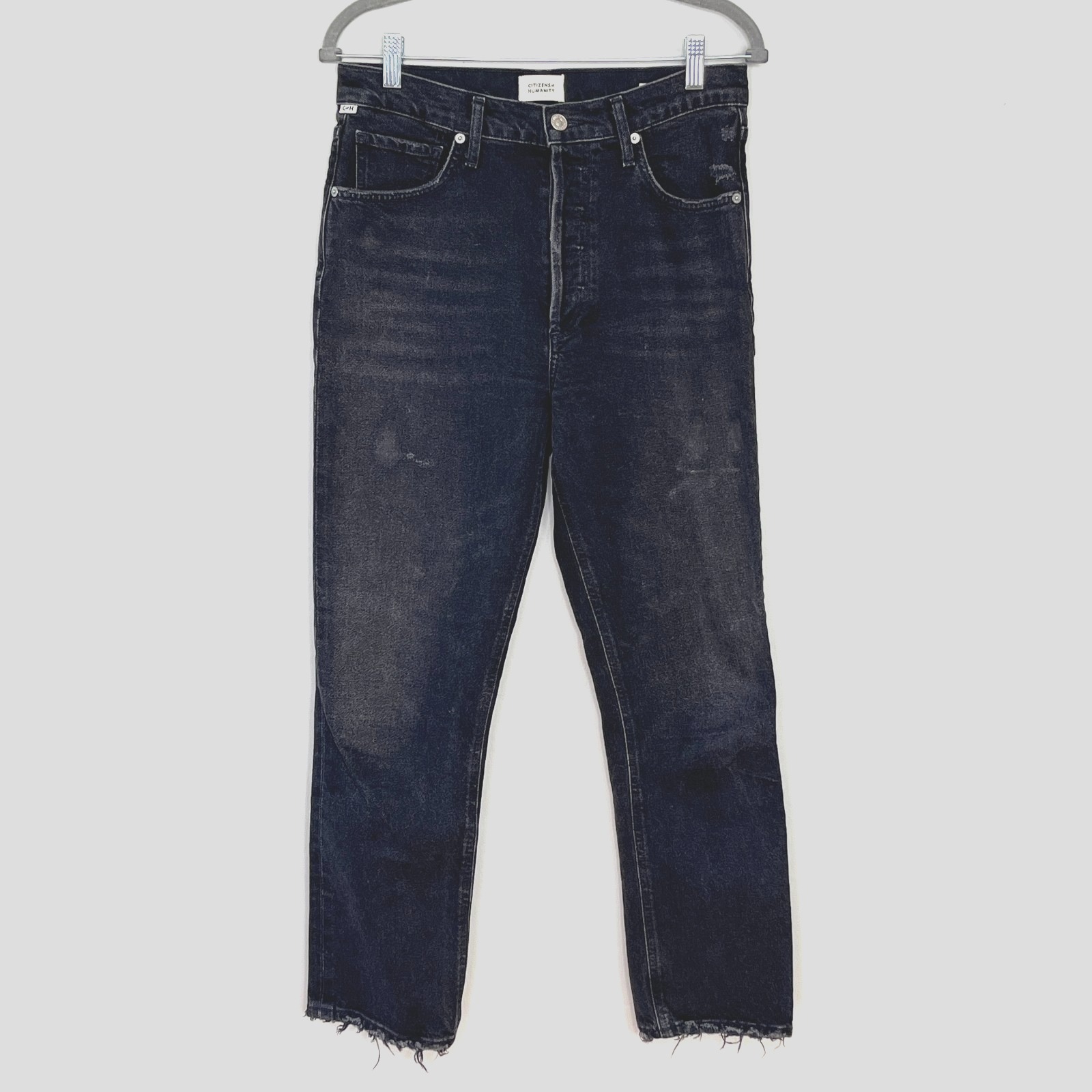 Citizens Of Humanity Jolene Jeans Women 28 Black Straight Leg Grunge Feminine